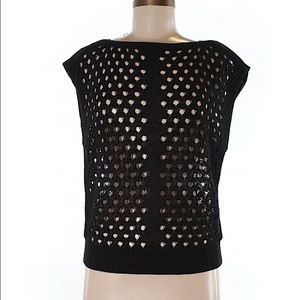 White House Black Market Crochet Sleeveless Blouse
